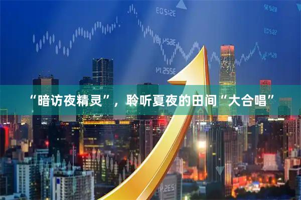 “暗访夜精灵”，聆听夏夜的田间“大合唱”